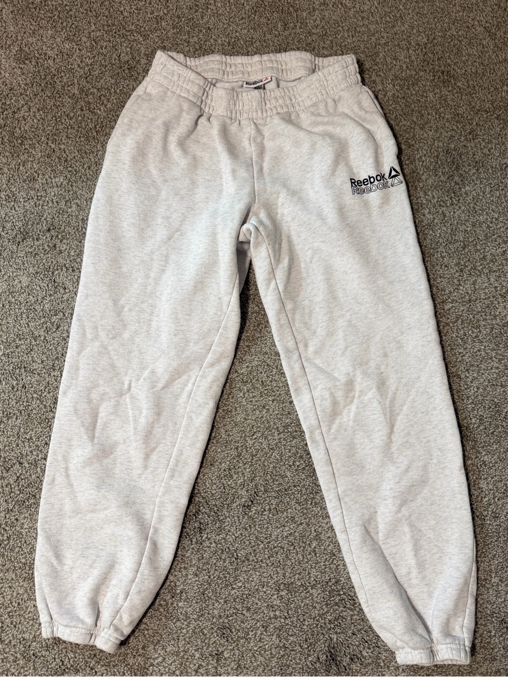 Reebok Light Gray Sweatpants with Logo